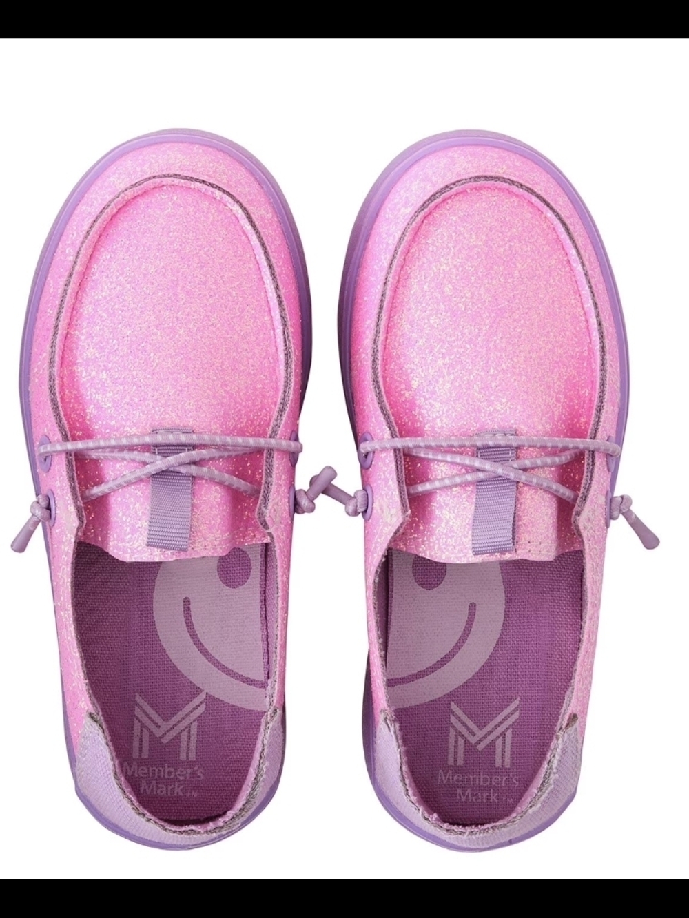 NWT Member's Mark Girls Light-Up Play Shoe Glitter Pink (Size: 8c)